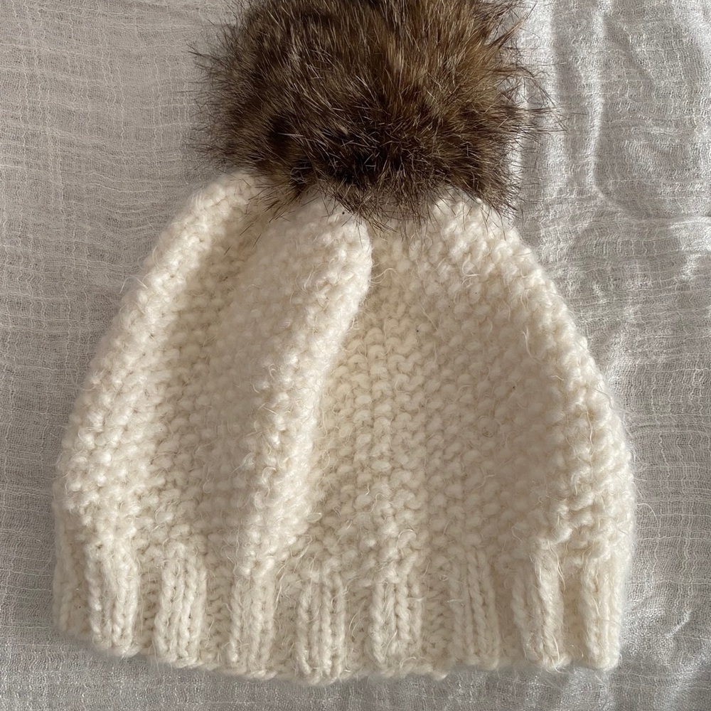 Handmade knit beanie